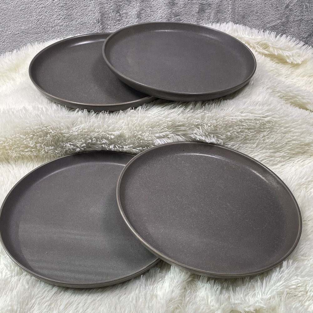 SET OF 4 Project 62 Tilley Gray Stoneware 10 1/2" Dinner Plates Target